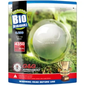 Bio BB's G&G 0.23 White Zak 4350 st - Hoogwaardige Airsoft Munitie