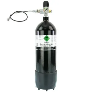 Persluchtfles MDE 5 liter 300 bar met manometer en slang